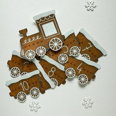 🎄 Święta - Pociąg pierniczkowy z choinkami - liczenie od 1 do 10 - obrazek 2