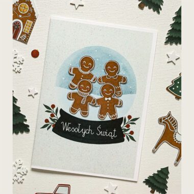 🎄 Kartka świąteczna DIY - zima - wersja polska i angielska - obrazek 3