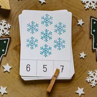 🎄 Świąteczne karty klamerkowe - policz i zaznacz - Edukacyjne karty Montessori - obrazek 3