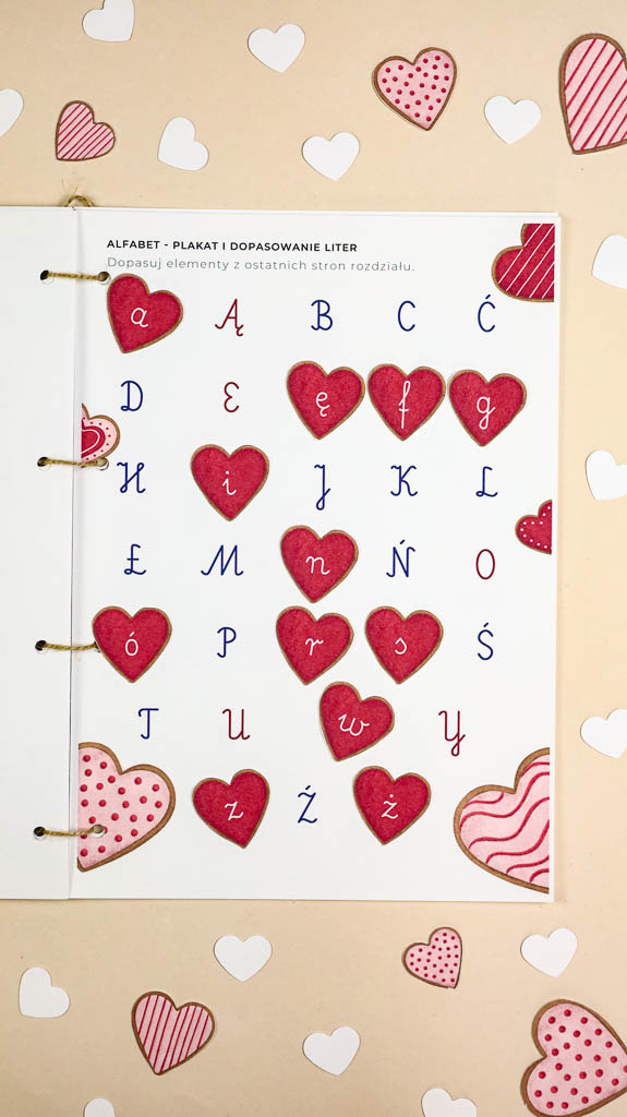 Walentynki Zestaw aktywnosci montessori do druku pdf printablekarty klamerkowe liczenie cyfry grafomotoryka matematyka wdziecznosc ebook 14