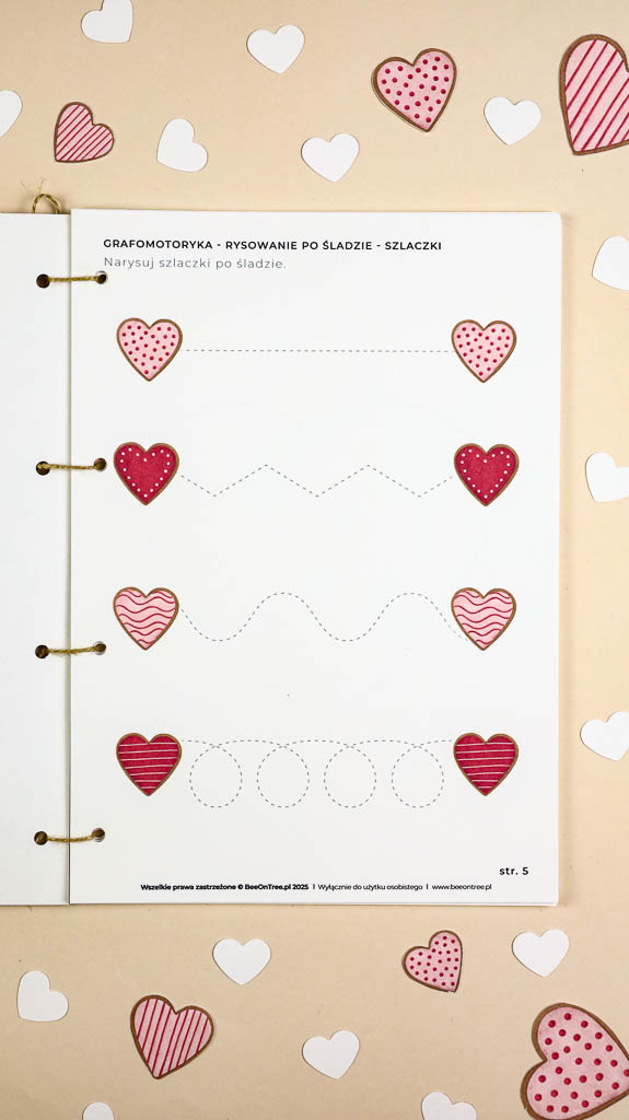 Walentynki Zestaw aktywnosci montessori do druku pdf printablekarty klamerkowe liczenie cyfry grafomotoryka matematyka wdziecznosc ebook 31