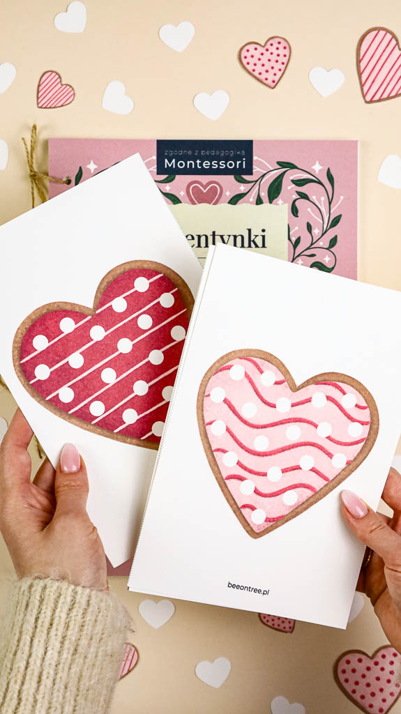 Walentynki Zestaw aktywnosci montessori do druku pdf printablekarty klamerkowe liczenie cyfry grafomotoryka matematyka wdziecznosc ebook 37