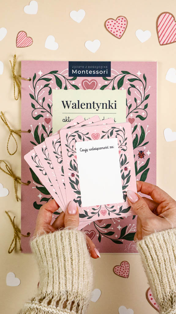 Walentynki Zestaw aktywnosci montessori do druku pdf printablekarty klamerkowe liczenie cyfry grafomotoryka matematyka wdziecznosc ebook 42