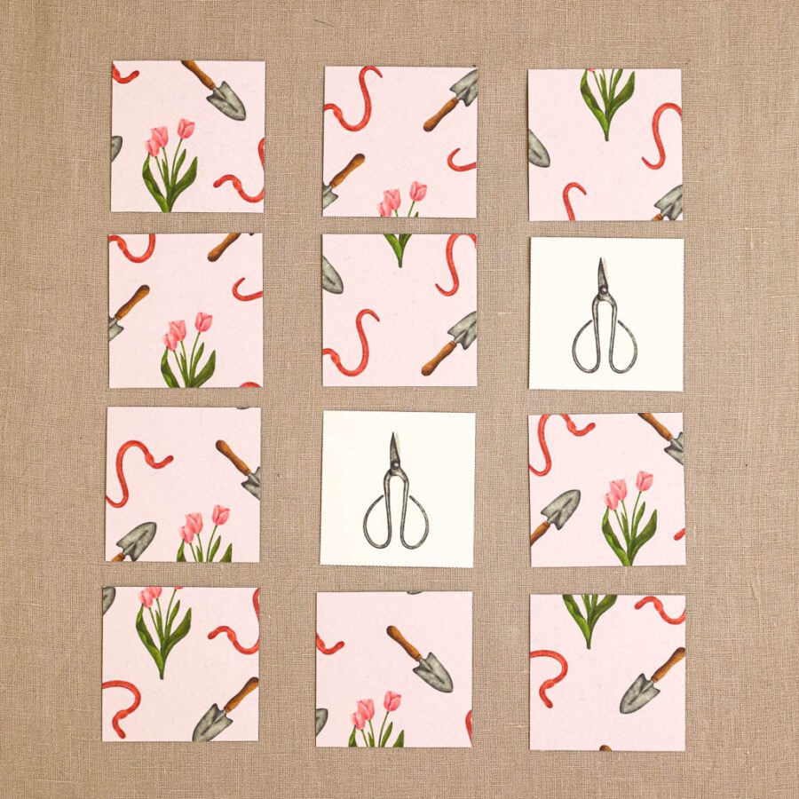 Ogrodnik Zestaw aktywnosci montessori do druku pdf printablekarty klamerkowe liczenie cyfry grafomotoryka matematyka ogrod lopatka tulipan ebook 51