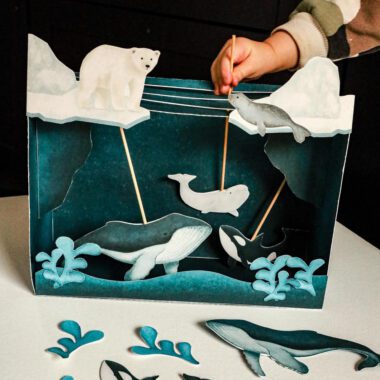 🐋 Arktyka - Pudełkowy Ocean Arktyczny - makieta 3D do samodzielnego złożenia i zabawy - obrazek 1