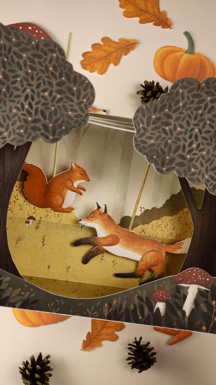 Jesien zeszyt cwiczen mega pakiet Karty edukacyjne trojdzielne klamerkowe dary skarby jesieni beeontree montessori 21