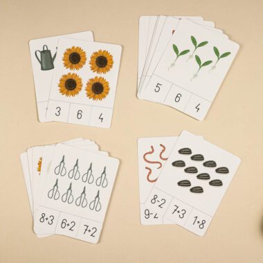 🌻 Słonecznik - karty klamerkowe liczenie i działania matematyczne - obrazek 2