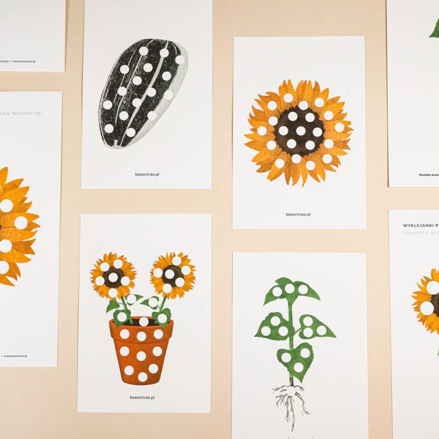 Slonecznik aktywnosci dla dzieci do druku zestawbeeontree tulalas montessori54