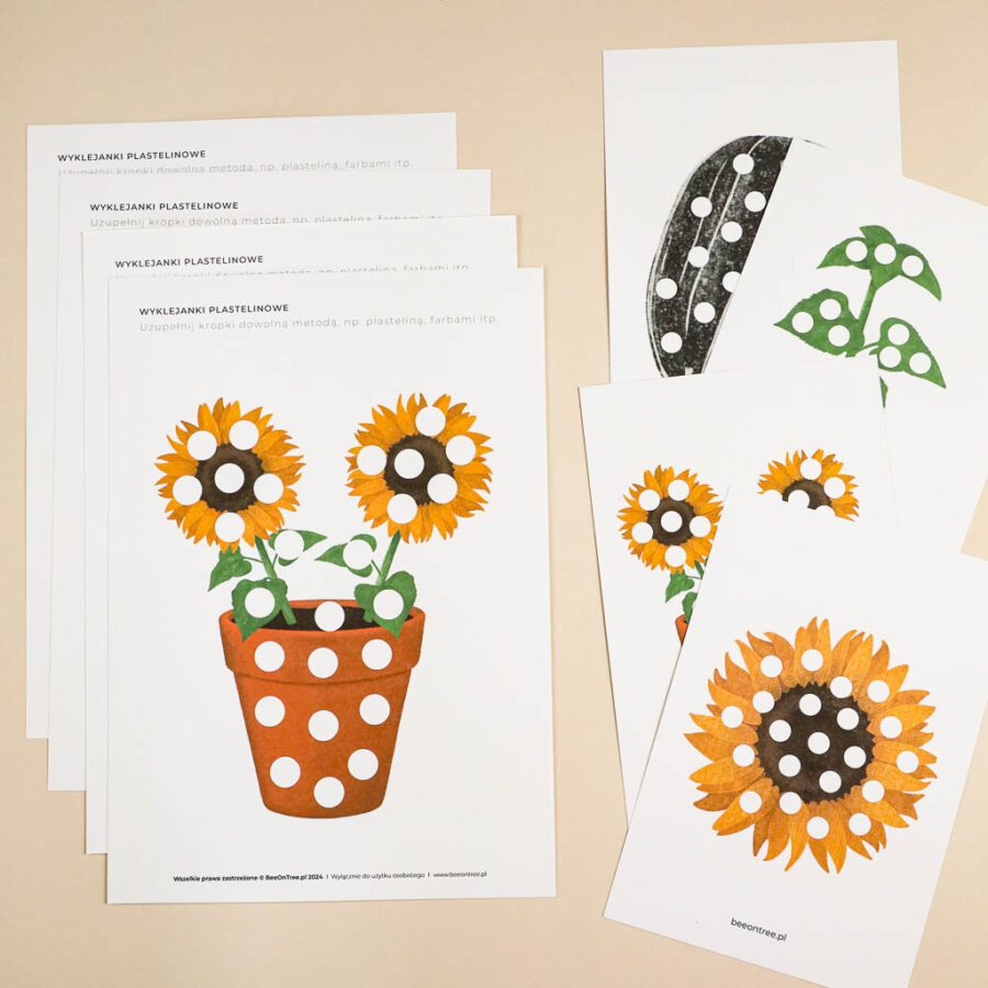Slonecznik aktywnosci dla dzieci do druku zestawbeeontree tulalas montessori56