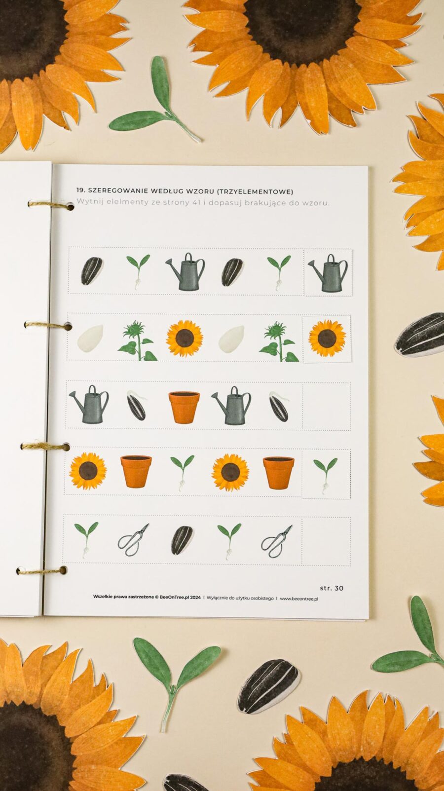 Slonecznik zeszyt cwiczen i zrestaw aktywnosci megapakiet beeontree montessori 7
