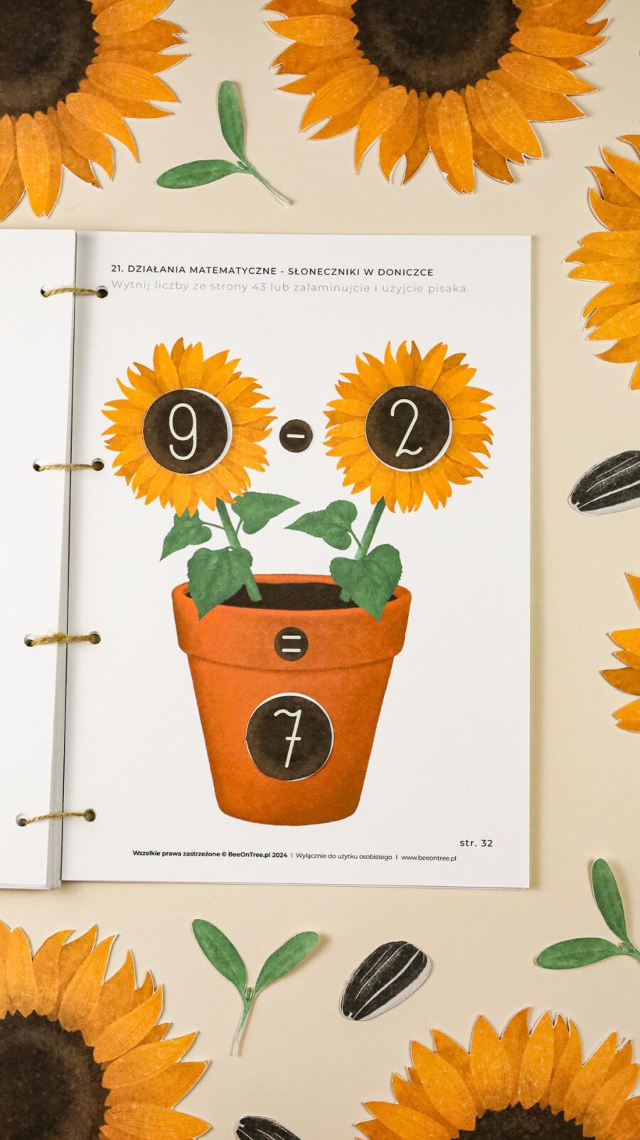 Slonecznik zeszyt cwiczen i zrestaw aktywnosci megapakiet beeontree montessori 8