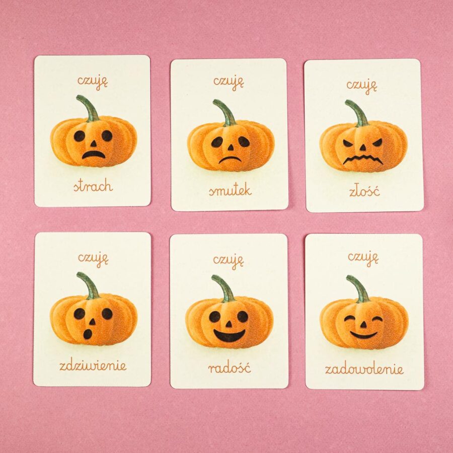 Dynie emocje gra kostka karty wyklejanki rozpoznawanie emocji nauka montessori beeontree.pl 52