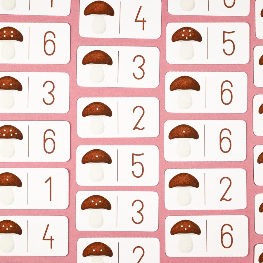 Jesien karty pracy wyklejanki wycinanki passki do wycinania domino puzzle montessori printable pdf 30