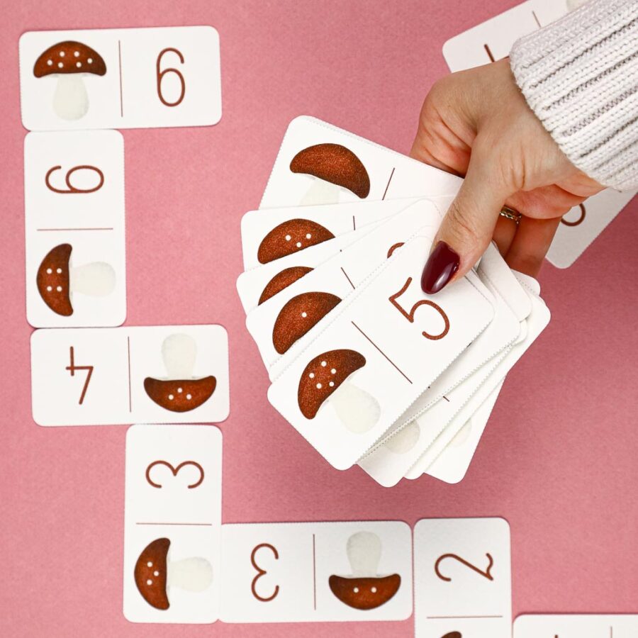 Jesien karty pracy wyklejanki wycinanki passki do wycinania domino puzzle montessori printable pdf 31