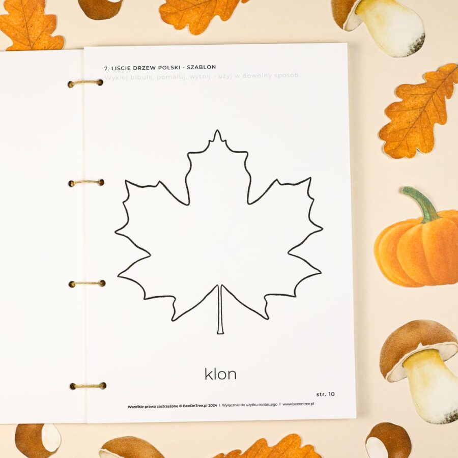 Jesien karty pracy wyklejanki wycinanki passki do wycinania domino puzzle montessori printable pdf 72