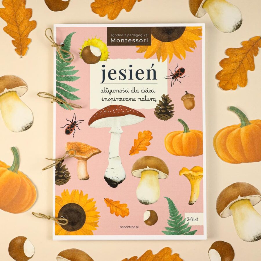 Jesien karty pracy wyklejanki wycinanki passki do wycinania domino puzzle montessori printable pdf 77