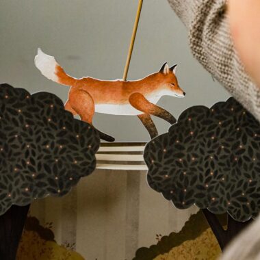 🍁 Jesień - Pudełkowy Jesienny Las - makieta 3D do samodzielnego złożenia i zabawy z lisem i wiewiórką - obrazek 7