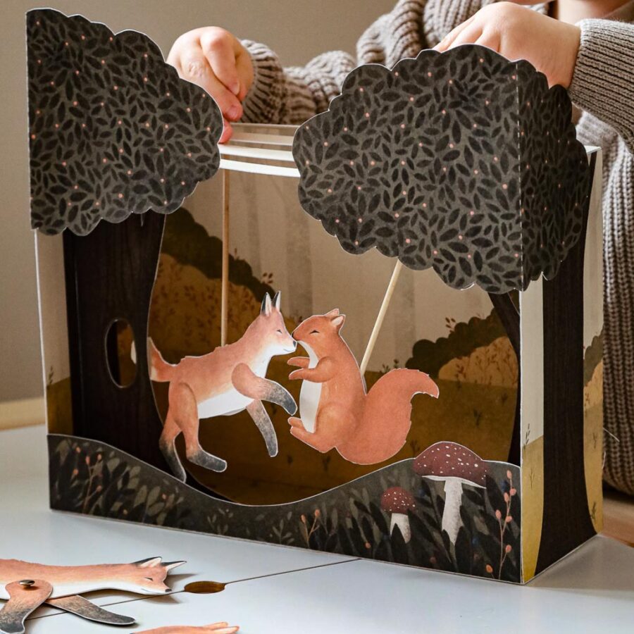 Jesien pudelkowy las mega pakiet Karty edukacyjne trojdzielne klamerkowe dary skarby jesieni beeontree montessori 97