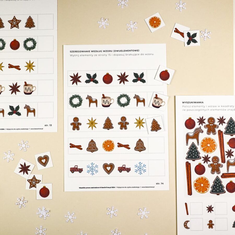 swieta swiateczne zadania pomoce materialy do druku karty pracy trojdzielne klamerkowe countclip alfabet literki domek z piernika 3d makiety pdf do druku montessori beeontree.pl tulalas 48