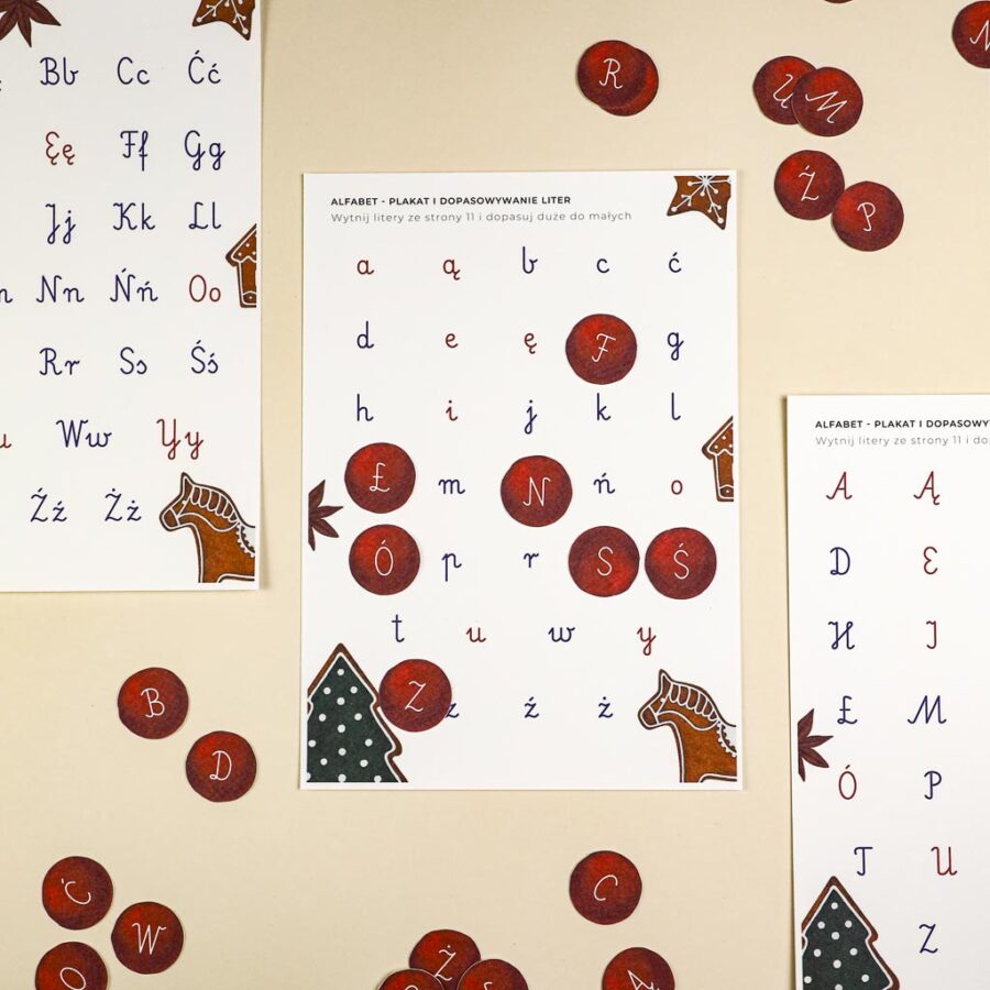 swieta swiateczne zadania pomoce materialy do druku karty pracy trojdzielne klamerkowe countclip alfabet literki domek z piernika 3d makiety pdf do druku montessori beeontree.pl tulalas 50