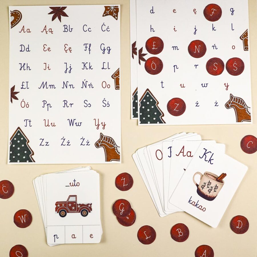 swieta swiateczne zadania pomoce materialy do druku karty pracy trojdzielne klamerkowe countclip alfabet literki domek z piernika 3d makiety pdf do druku montessori beeontree.pl tulalas 51