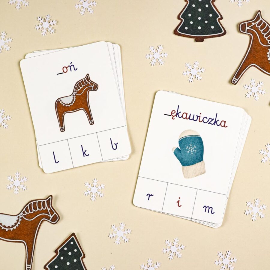 swieta swiateczne zadania pomoce materialy do druku karty pracy trojdzielne klamerkowe countclip alfabet literki domek z piernika 3d makiety pdf do druku montessori beeontree.pl tulalas 54