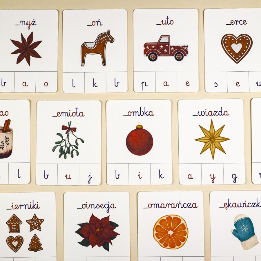 swieta swiateczne zadania pomoce materialy do druku karty pracy trojdzielne klamerkowe countclip alfabet literki domek z piernika 3d makiety pdf do druku montessori beeontree.pl tulalas 55