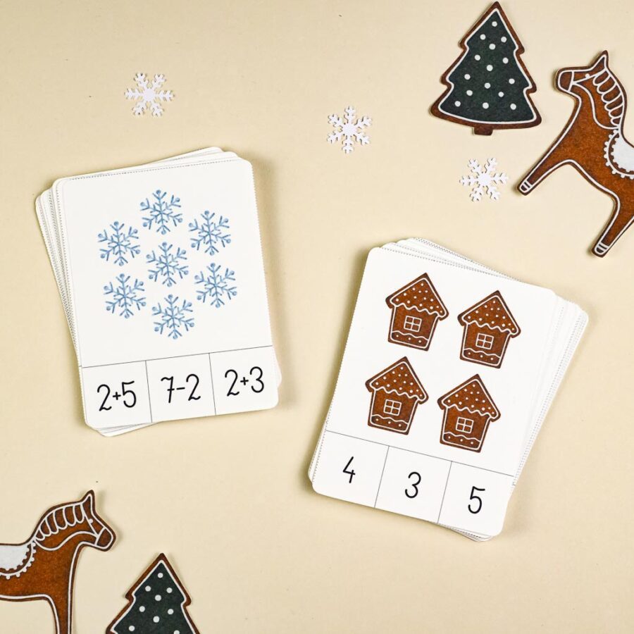 swieta swiateczne zadania pomoce materialy do druku karty pracy trojdzielne klamerkowe countclip alfabet literki domek z piernika 3d makiety pdf do druku montessori beeontree.pl tulalas 56