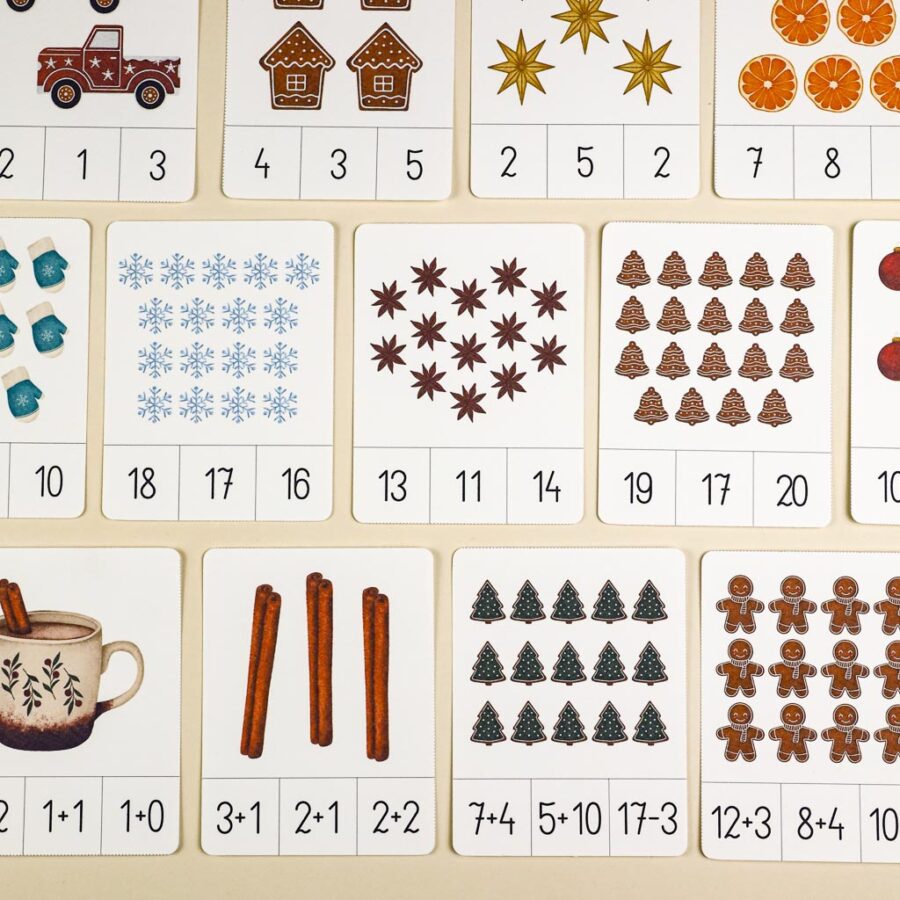 swieta swiateczne zadania pomoce materialy do druku karty pracy trojdzielne klamerkowe countclip alfabet literki domek z piernika 3d makiety pdf do druku montessori beeontree.pl tulalas 57