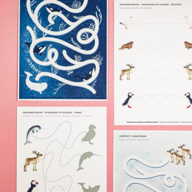 🐋 Arktyka - Zestaw Grafomotoryka - labirynty i szlaczki 5 🐋 Arktyka - Zestaw Grafomotoryka - labirynty i szlaczki - obrazek 3