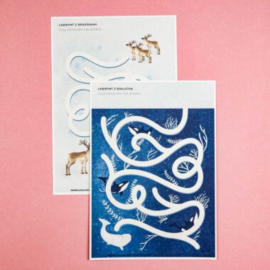 🐋 Arktyka - Zestaw Grafomotoryka - labirynty i szlaczki 3 🐋 Arktyka - Zestaw Grafomotoryka - labirynty i szlaczki - obrazek 1