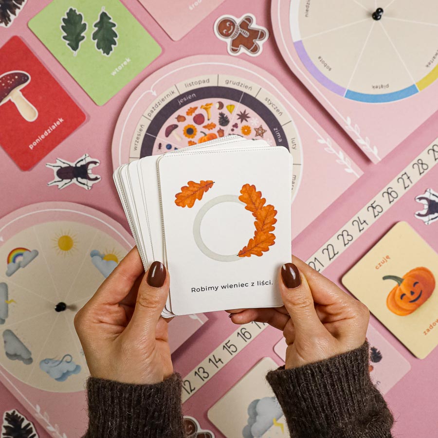 Codziennik uwaznosci kalendarz pogoda emocje rutyna montessori 110