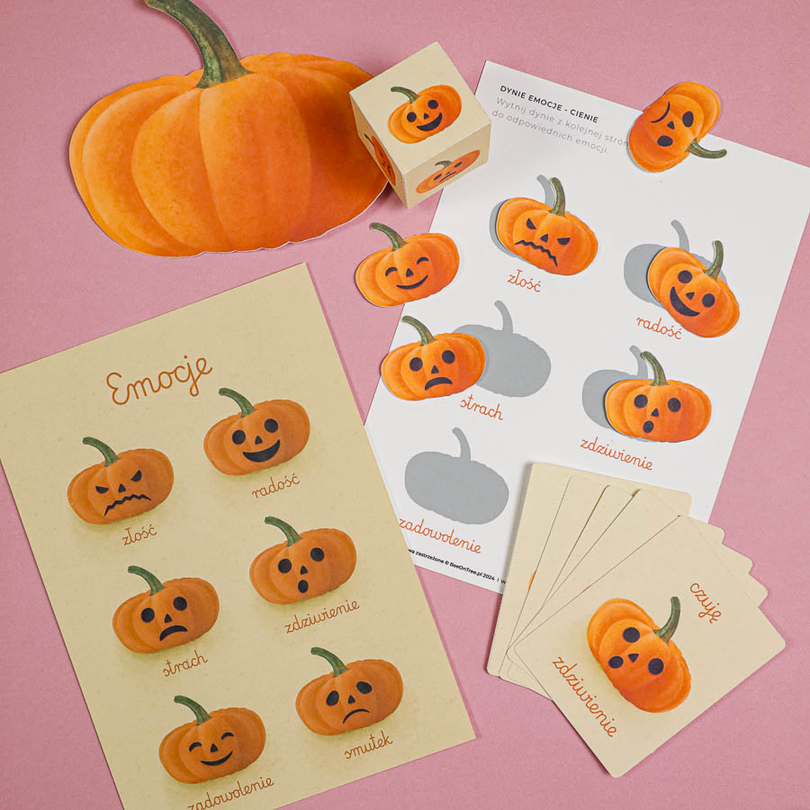 Dyniowy kacik beeontree.pl montessori printables pdf makieta liczenie motoryka 203