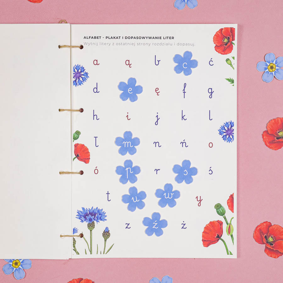 🌸 Kwiaty Polne - Mega Pakiet aktywności dla dzieci do druku 12 Kwiaty polne Moj zielnik Beeontree.pl Matematyka Jezyk 316